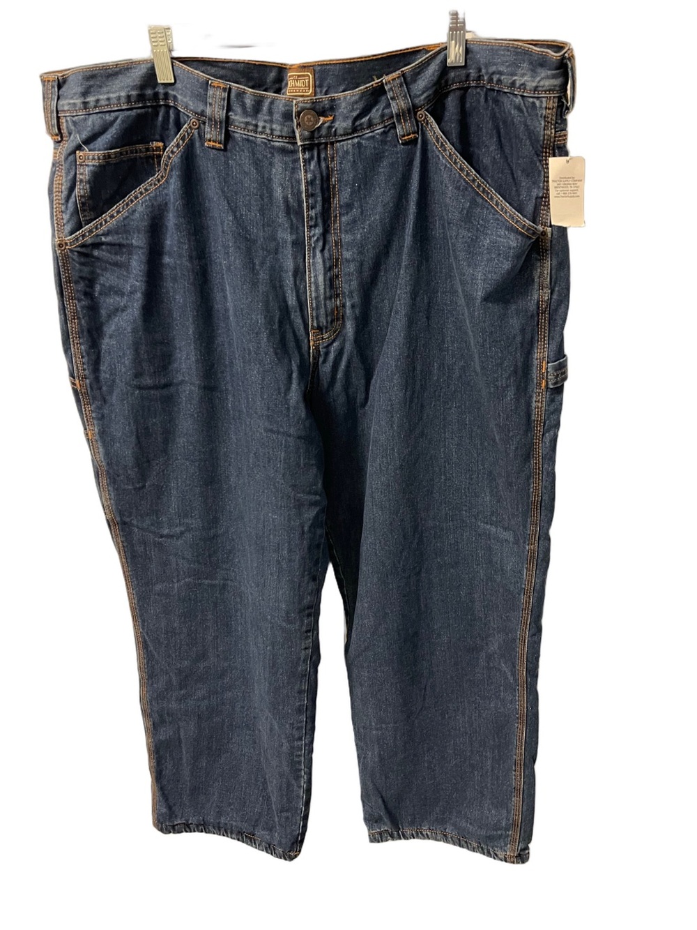 CE Schmidt Men's Carpenter Dark Blue Fleece Lined Denim Work Jeans NWT 44 x 30
